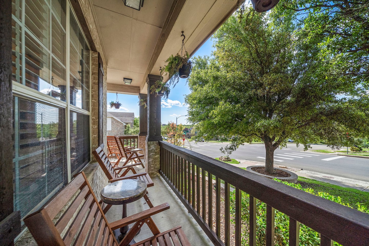 Welcoming porch entry at Austin Retreat House